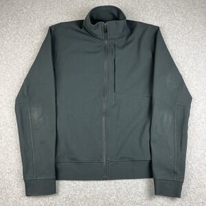 Lululemon Sojourn Jacket Mens Medium Gray Melanite Full Zip Softshell Warpstreme